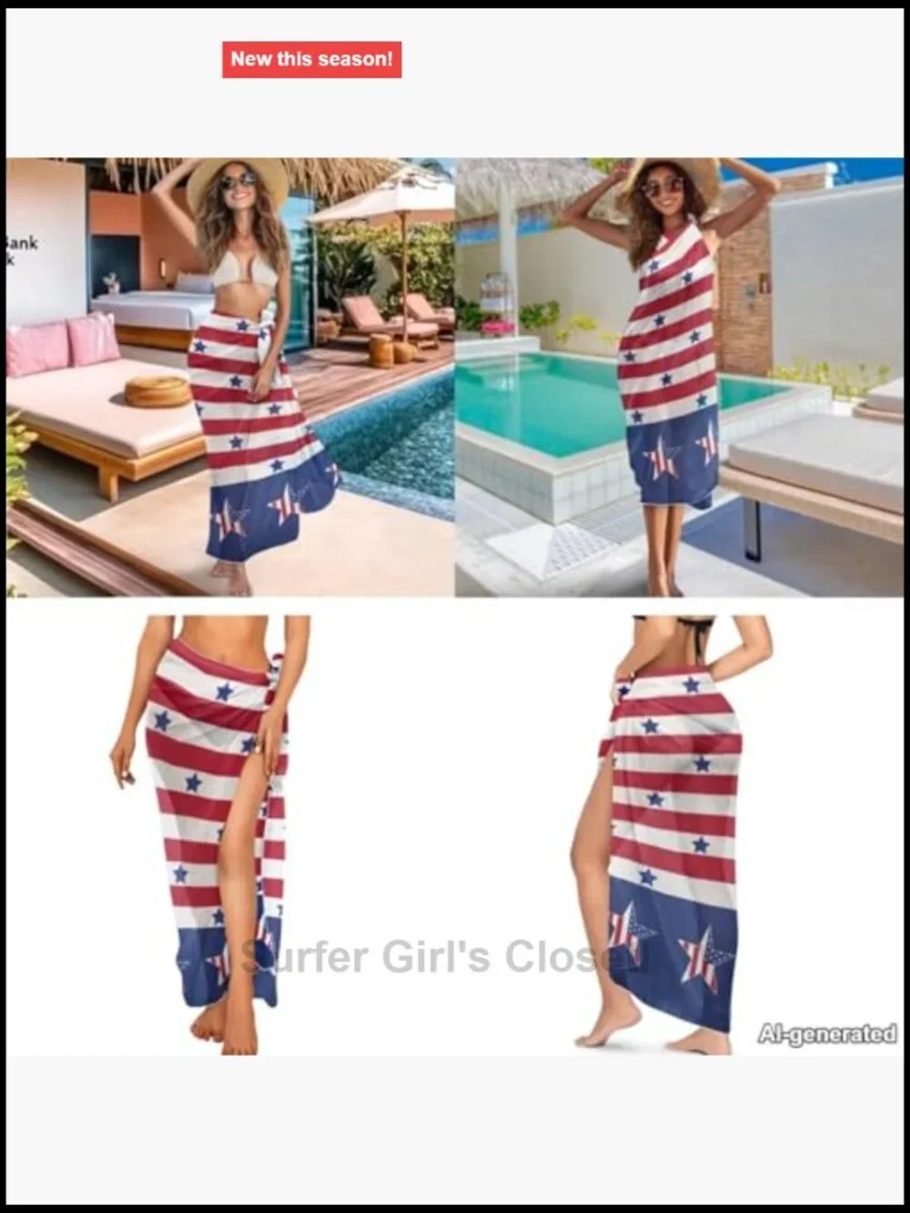 One Piece Swimsuit with Matching Cover Up Sarong Two Piece Beachwear S-XXL